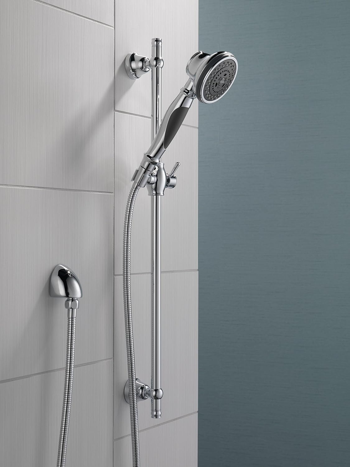 Delta Faucet 57021 Slide Bar Handshake Showerhead Chrome 4 Settings