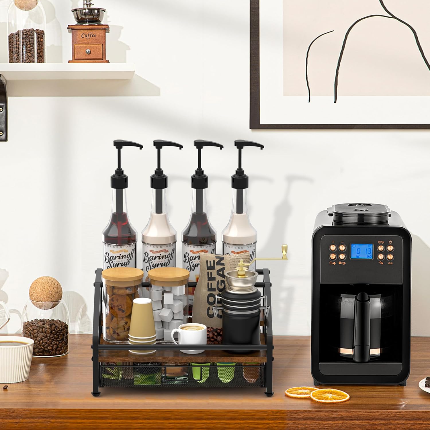 Alyoen 3-Tier Coffee Syrup Organizer Rack
