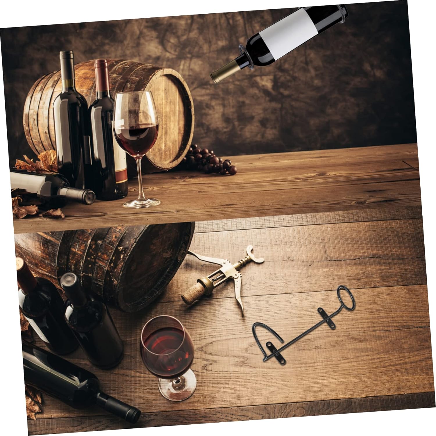 Cabilock 6Pcs Iron Wall Wine Racks Stylish Storage