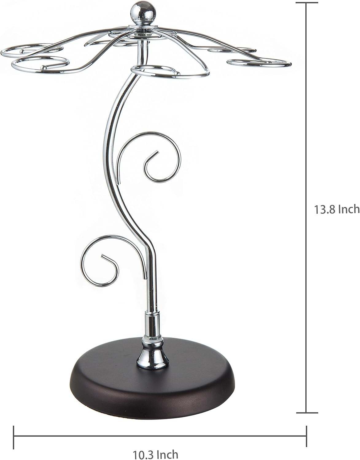 MyGift 6-Hook Countertop Wine Glass Holder