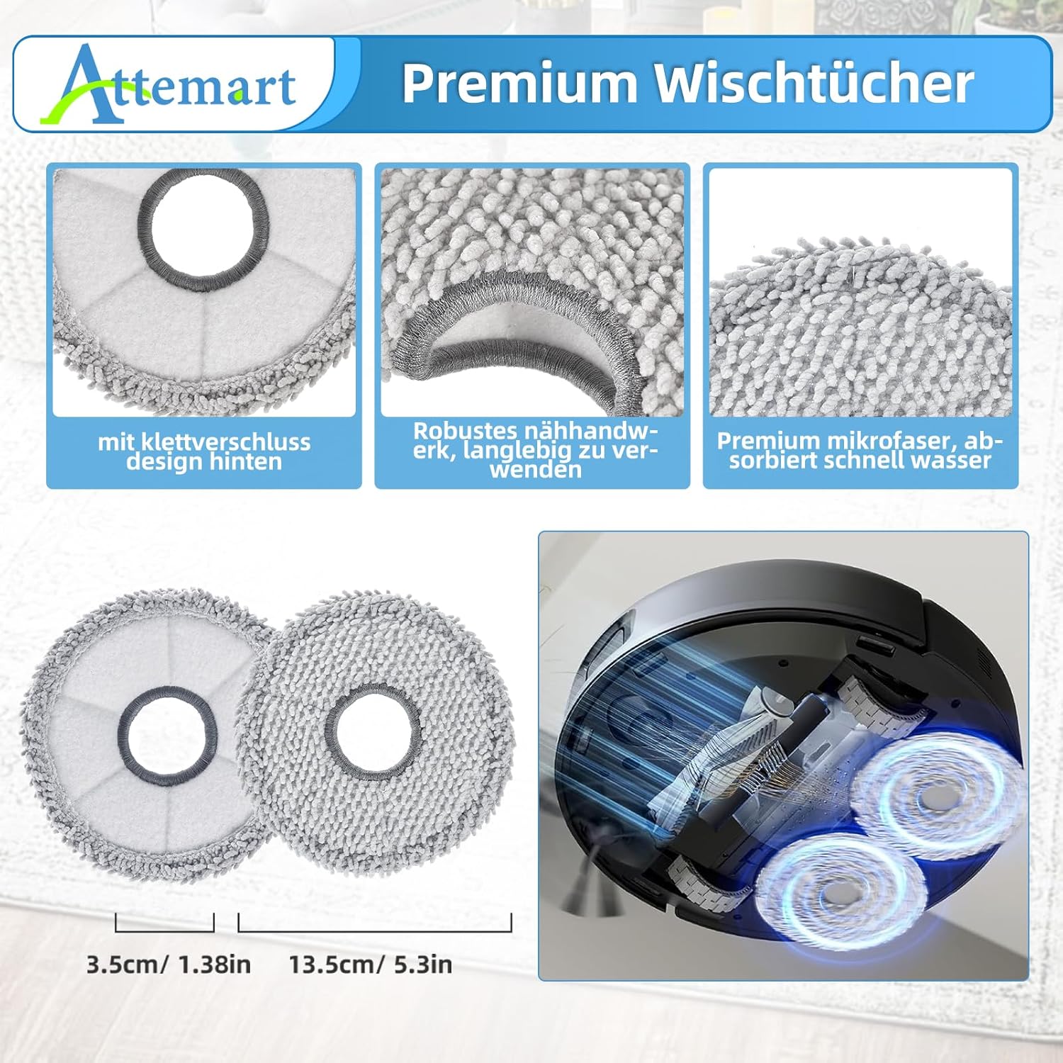 Attemart Replacement Parts Kit for Ecovacs Deebot N30 Pro Omni