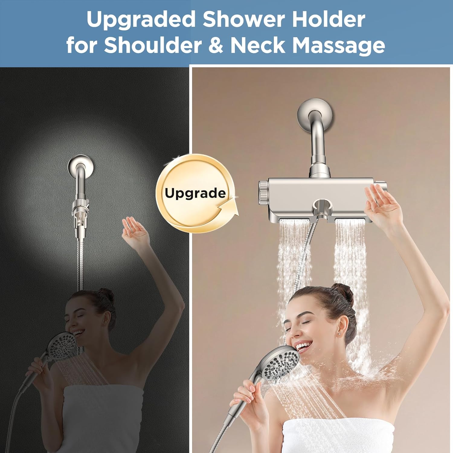 MakeFit 2-in-1 Dual Shower Head with Massage and Handheld