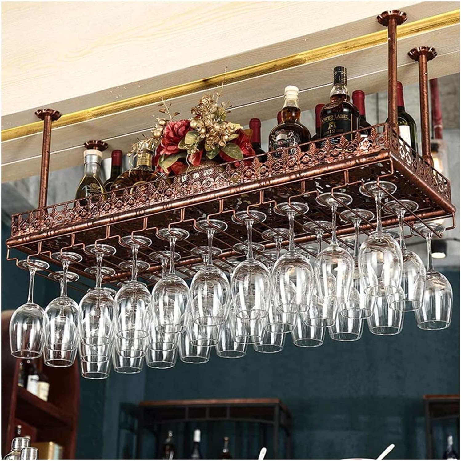 ALDEPO Wall-Mounted Wine Rack with Adjustable Height 1