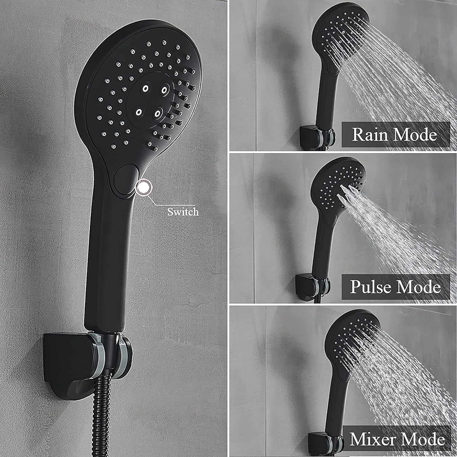 LASEVE Single Handle Tub Faucet with ABS Shower Head 1