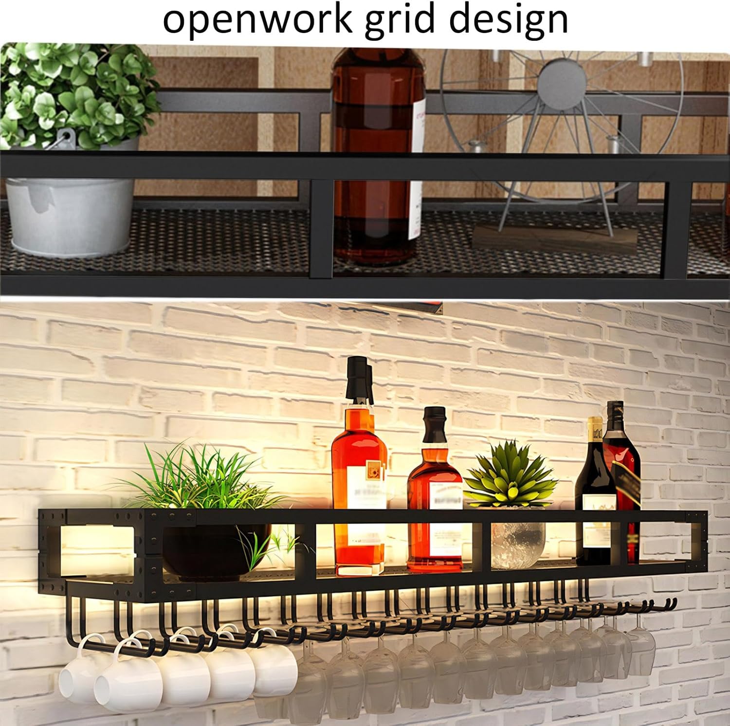 LIGUOYI Wall-Mounted Wine Glass Holder