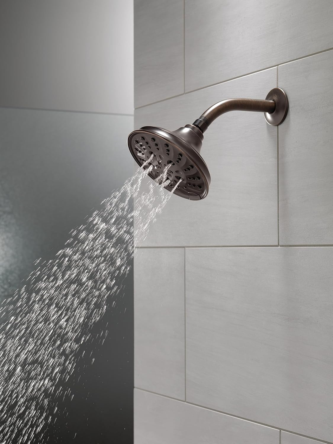 Delta Faucet 52669-RB H2Okinetic 5-Setting Raincan Shower Head in Venetian Bronze