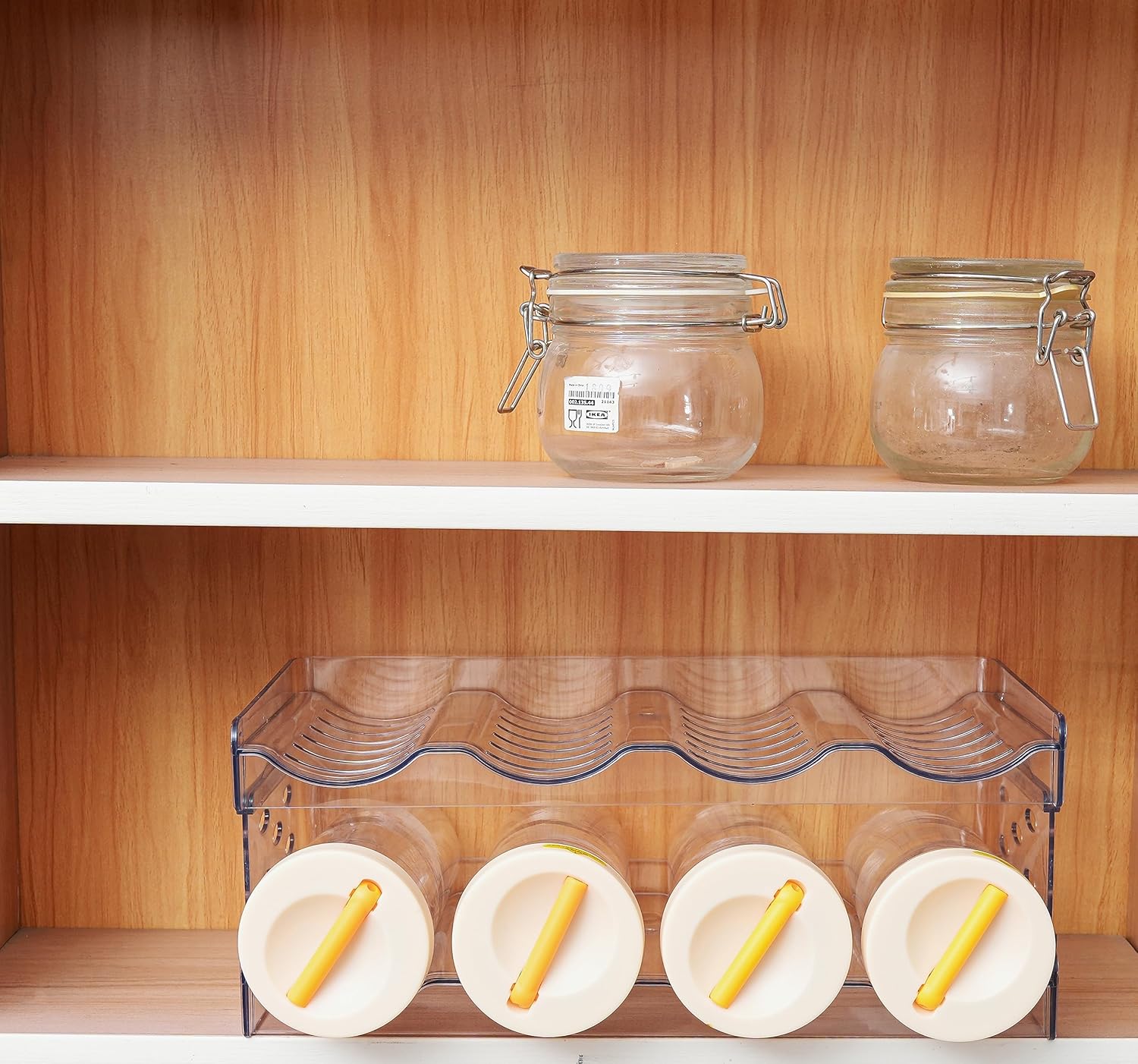 IEEK 4-Tier Stackable Water Bottle Holder for Kitchen
