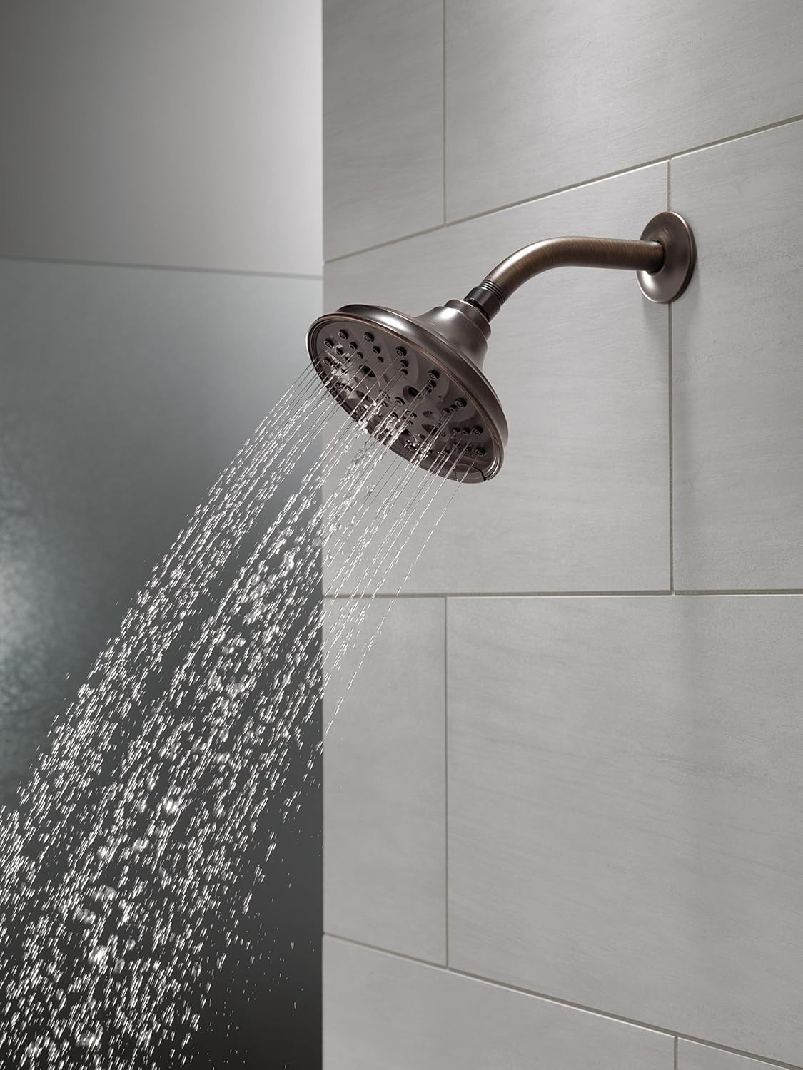 Delta Faucet 52669-RB H2Okinetic 5-Setting Raincan Shower Head in Venetian Bronze