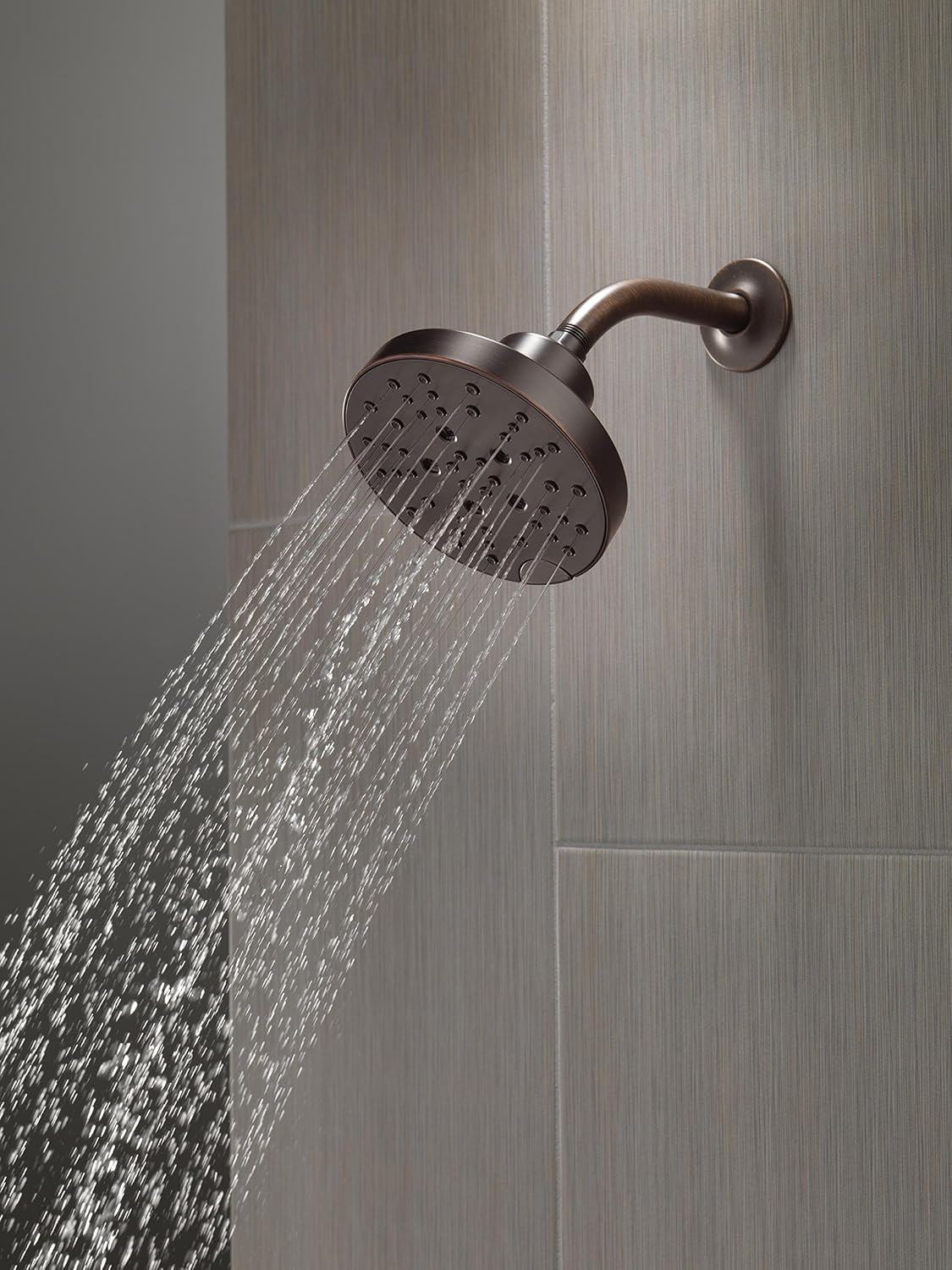 Delta 5-Spray Shower Head with H2Okinetic Technology Oil Rubbed Bronze