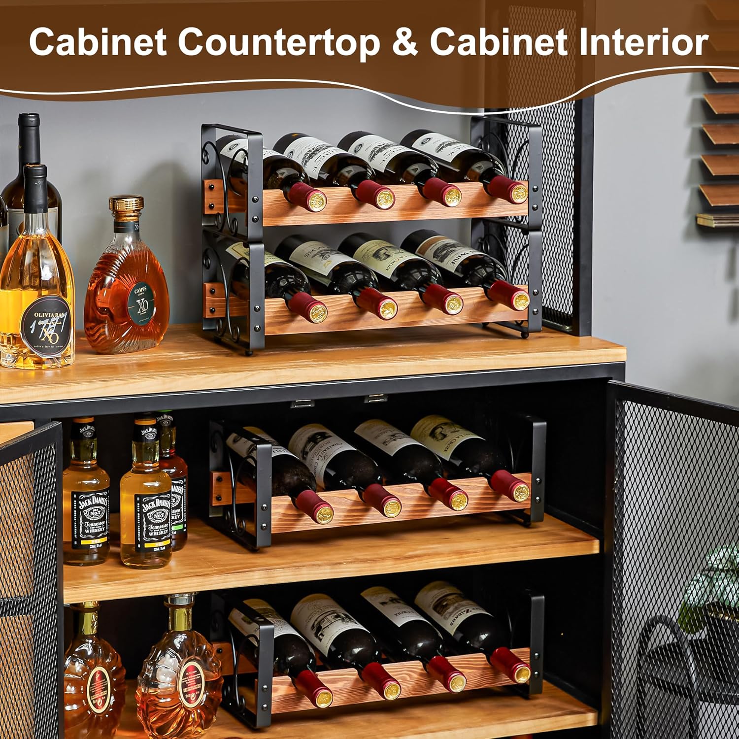 X-cosrack 4 Tier Stackable Wine Rack with Patent Design