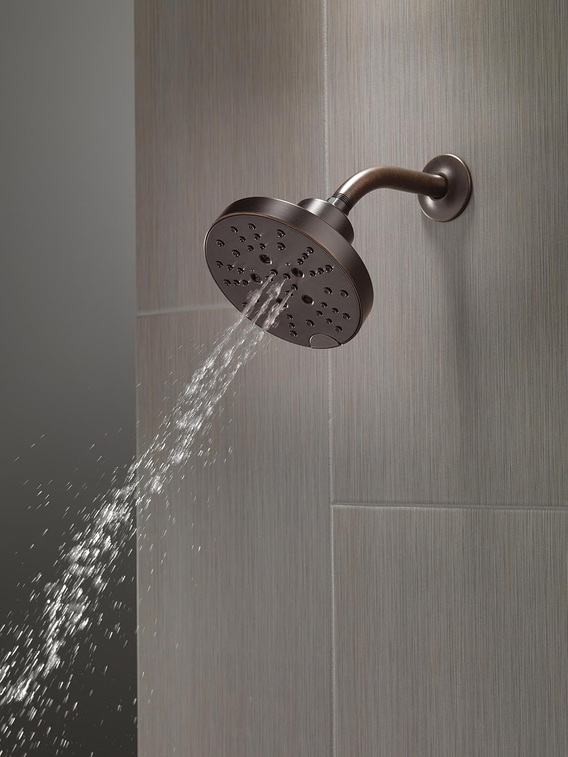 Delta 5-Spray Shower Head with H2Okinetic Technology Oil Rubbed Bronze