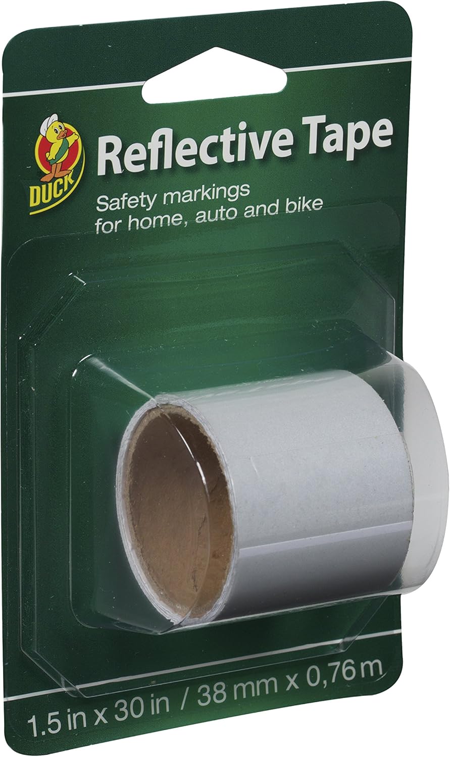 Duck Brand Reflective Safety Tape 15x30 White Self-Adhesive Single Roll