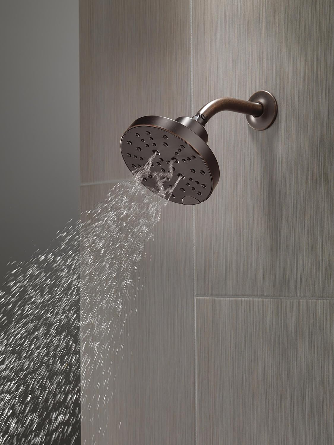 Delta 5-Spray Shower Head with H2Okinetic Technology Oil Rubbed Bronze
