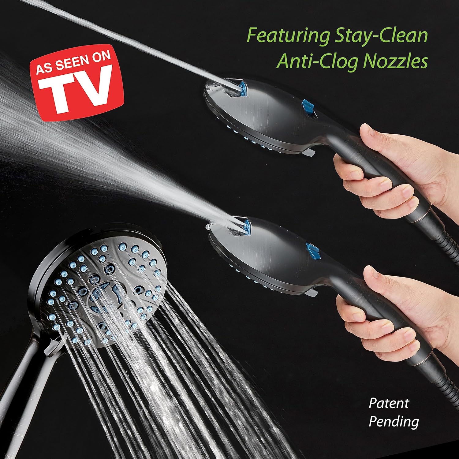 Hotel Spa AquaCare 50-Mode 3-Way Shower Head Combo with Adjustable Arm