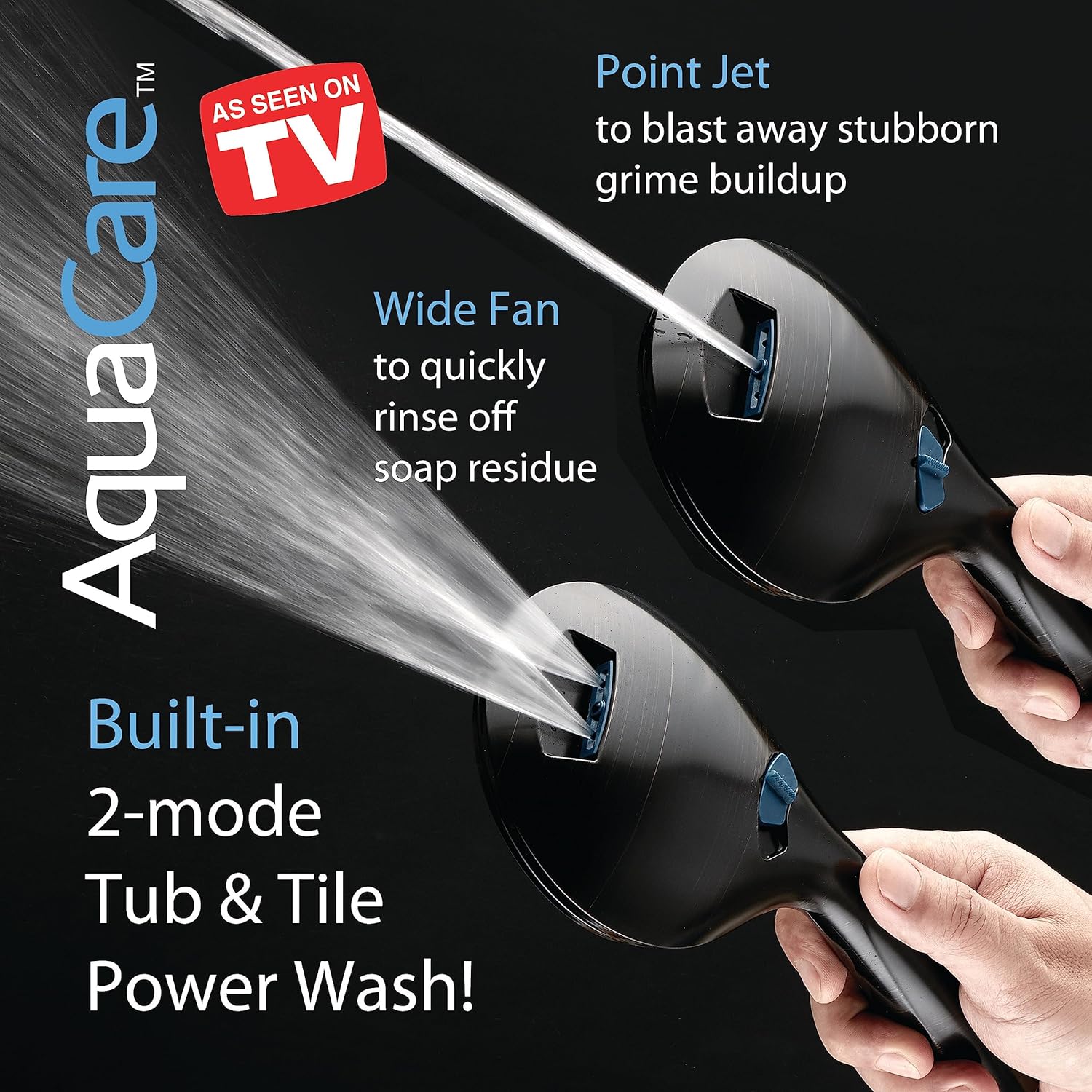 Hotel Spa AquaCare 50-Mode 3-Way Shower Head Combo with Adjustable Arm