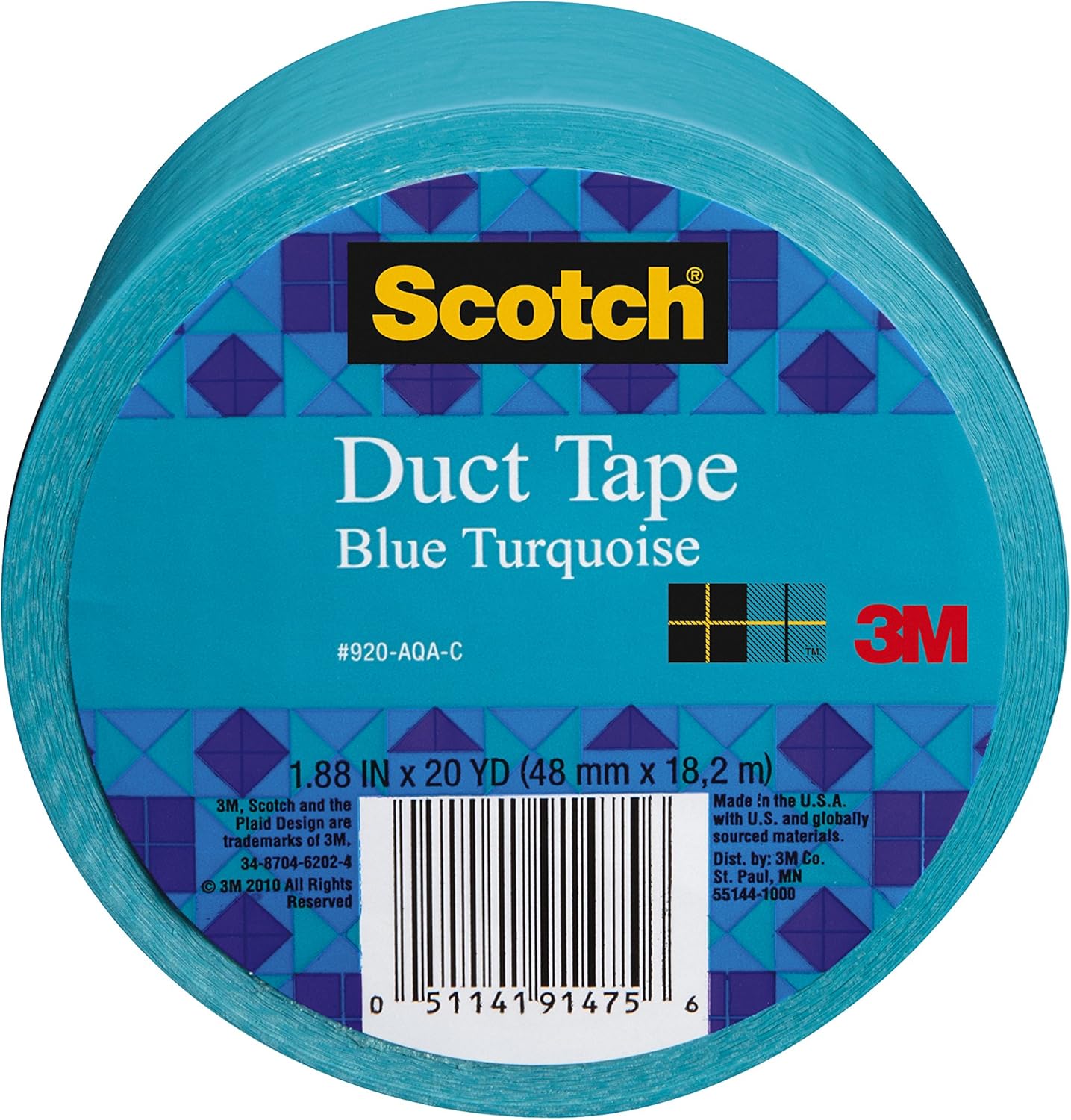 Scotch Duct Tape Blue Turquoise 188x20 Yard